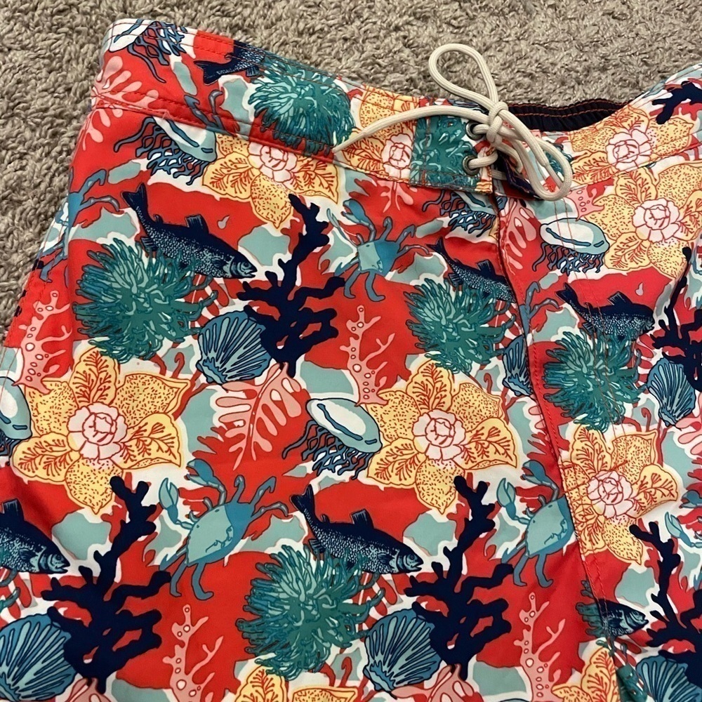 Nautica Men's Tropical Swim Trunks - Red, Green, Blue